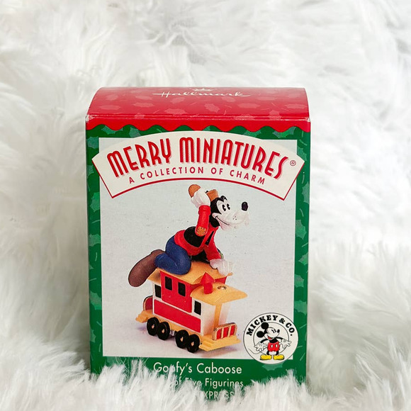 1998 Goofys Caboose Mickey Express Merry Miniatures Ornament Hallmark - Picture 1 of 1